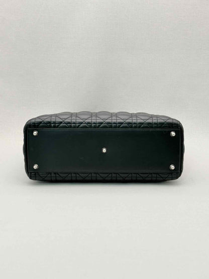 CHRISTIAN DIOR Lady Dior Black Cannage Top Handle