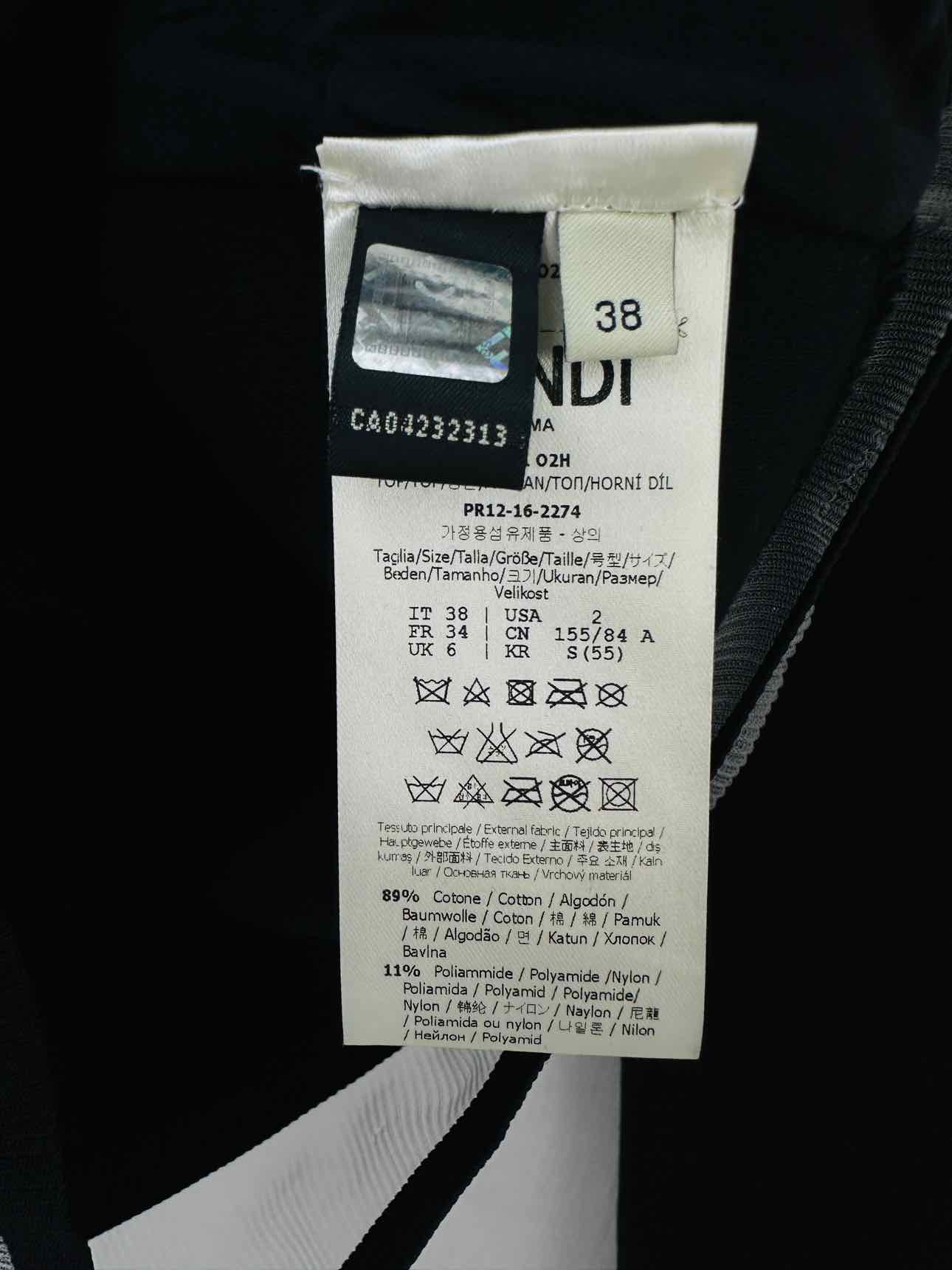 FENDI Pom Pom Black Multicolor Size US 2 Sweatshirt