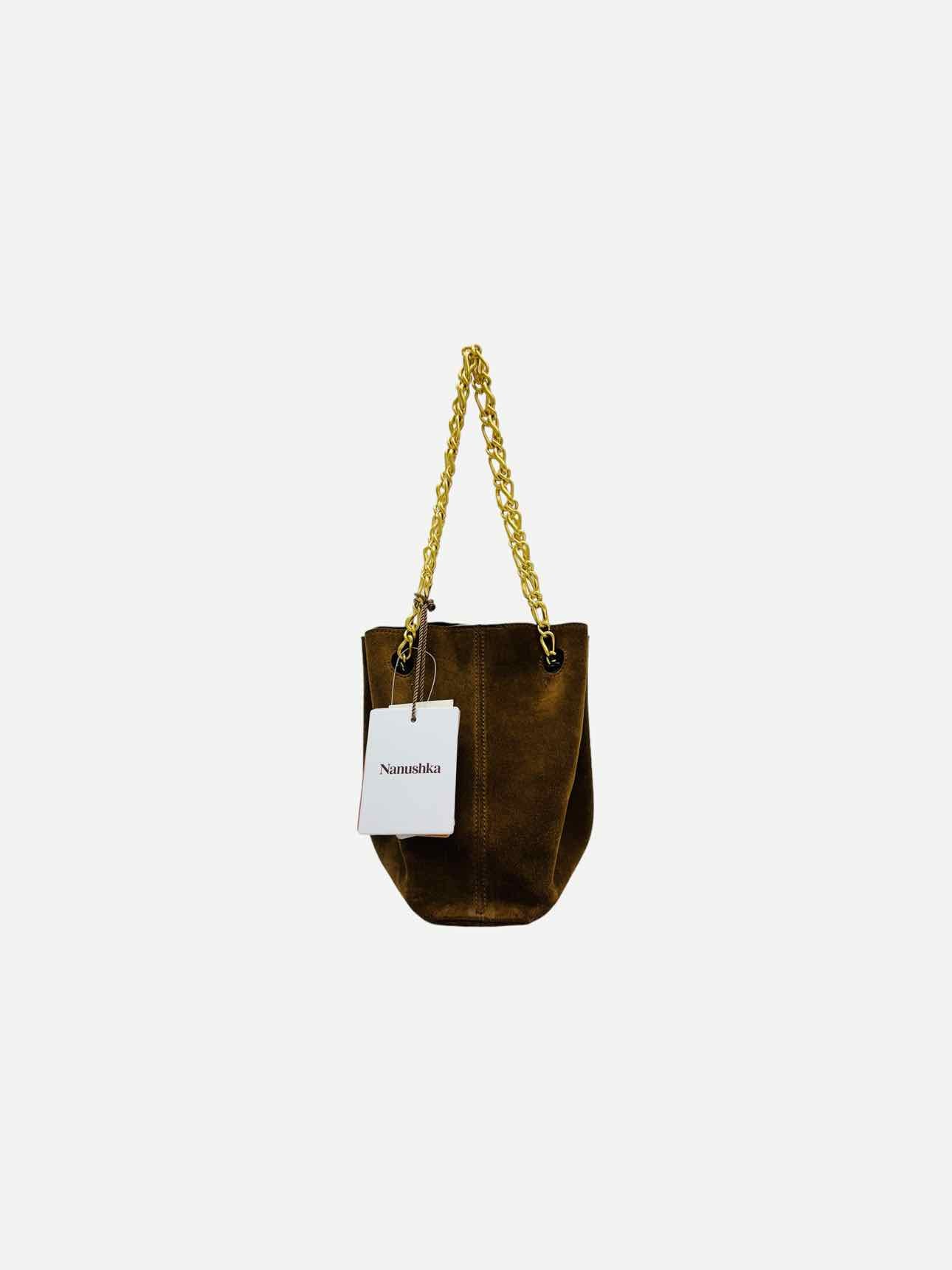 NANUSHKA Vegan-suede Brown Bucket Bag