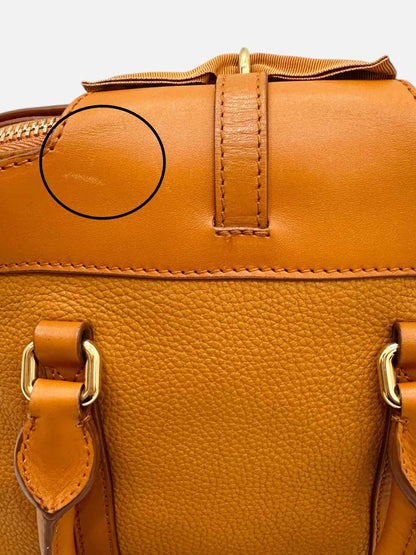 BURBERRY Bow Accent Orange Satchel