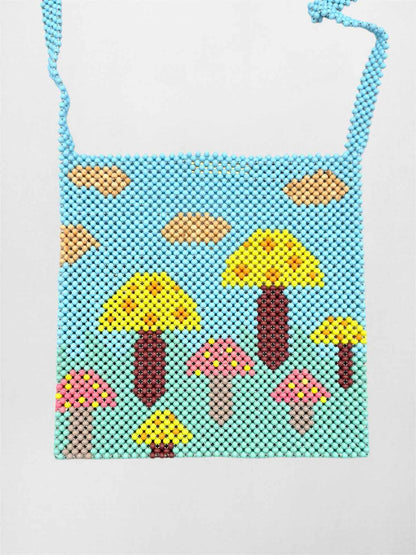 MERCEDES SALAZAR Fungus Blue Multicolor Shoulder Bag