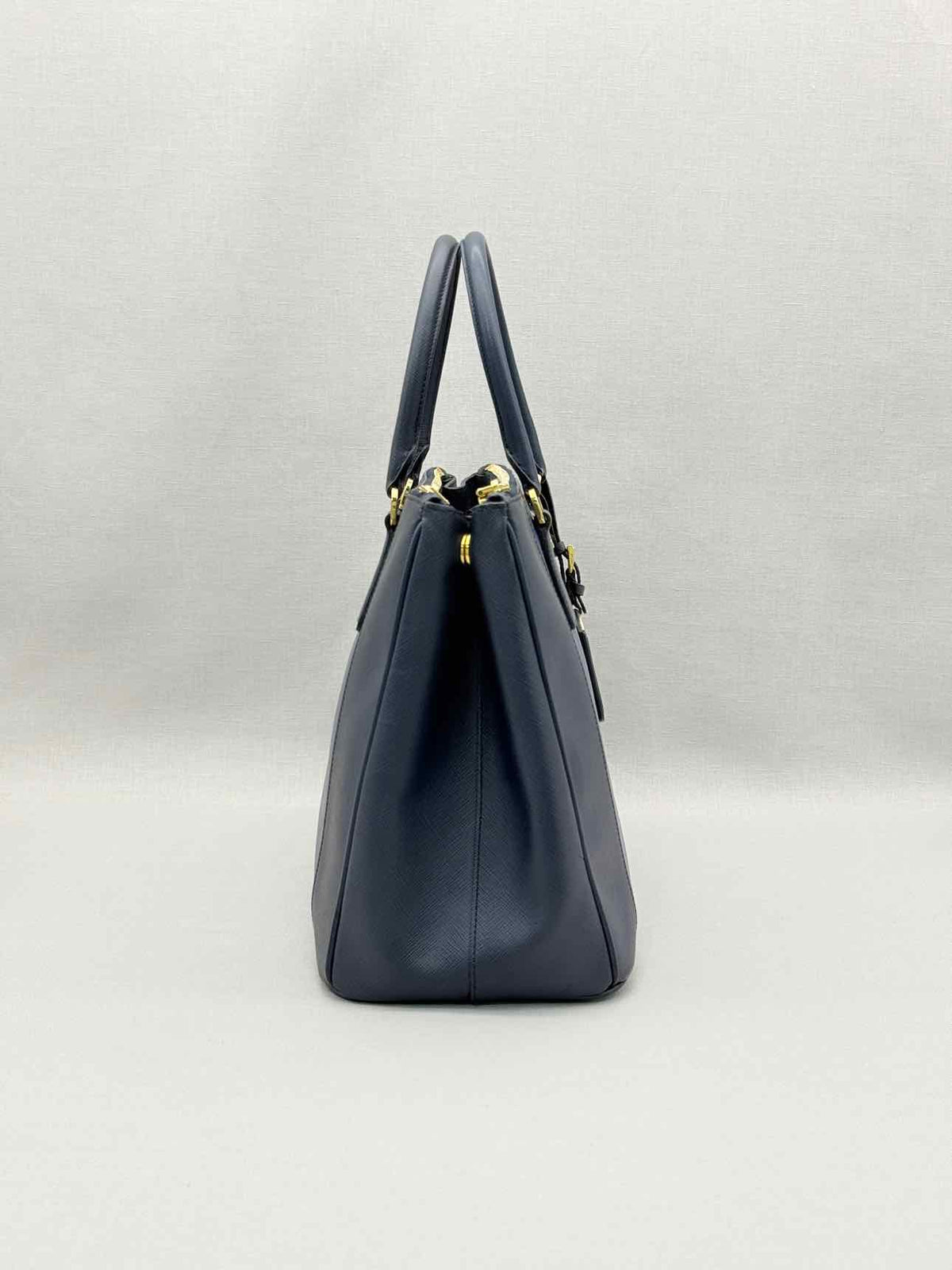PRADA Double Zip Navy Blue Tote Bag