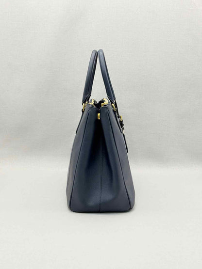 PRADA Double Zip Navy Blue Tote Bag