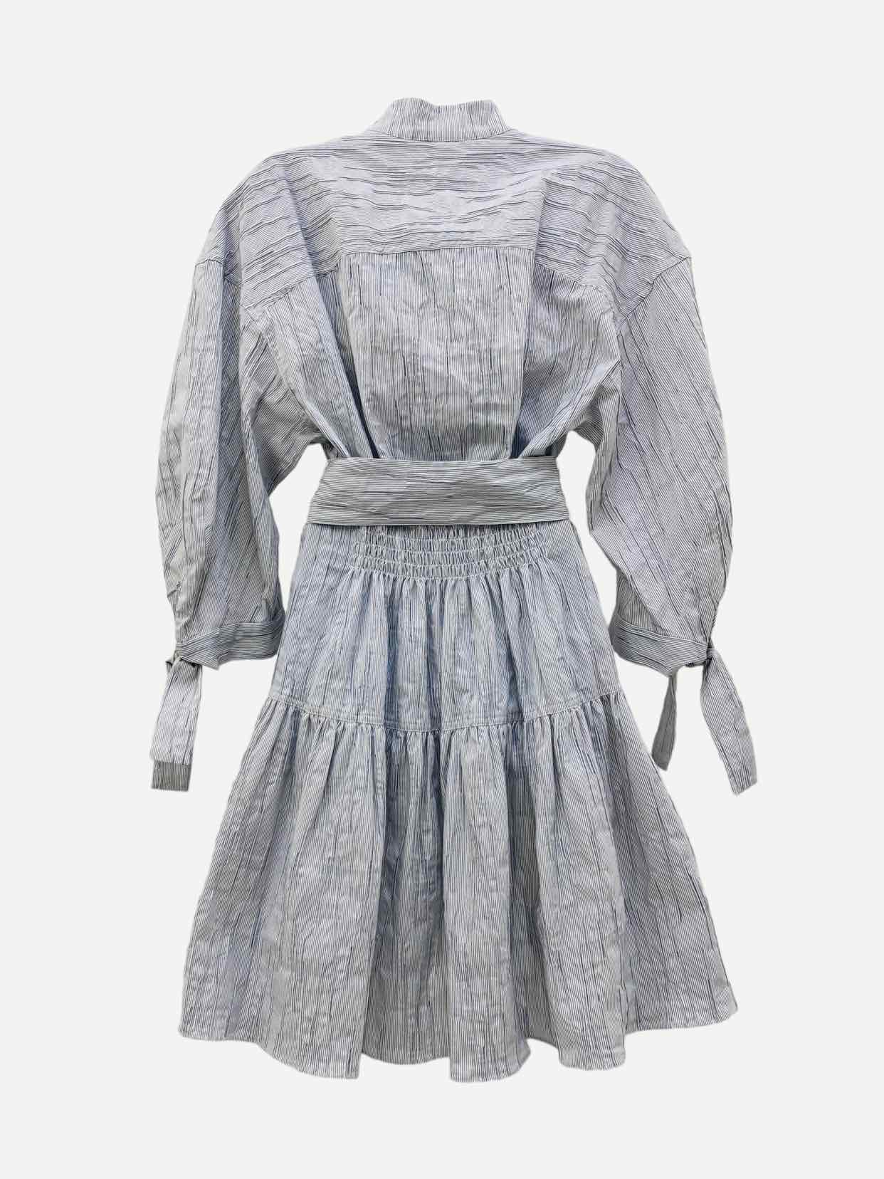 DEREK LAM 10 CROSBY Blue & White Size US 8 Short Dress - Reems Closet DEREK LAM 10 CROSBY Blue & White Size US 8 Short Dress - Reems Closet
