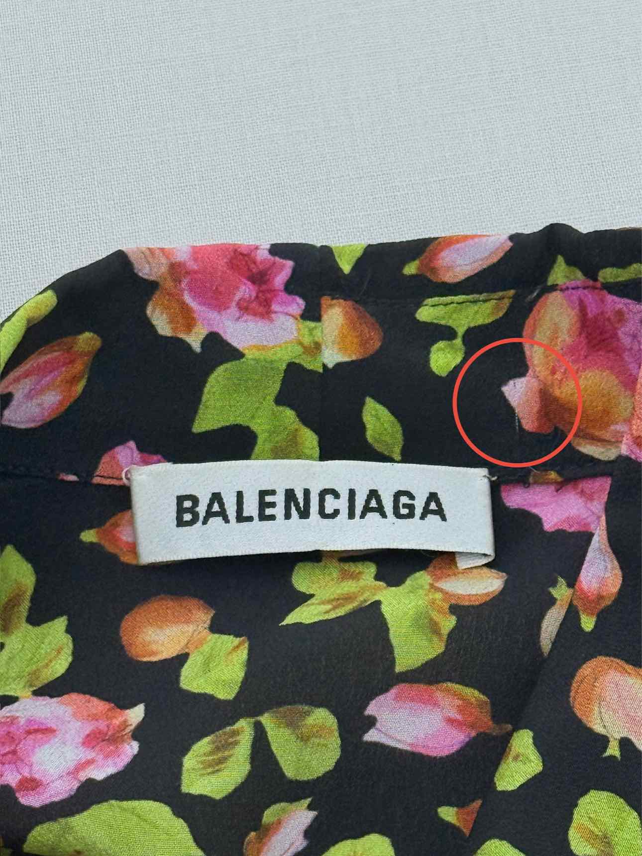 BALENCIAGA Black Multicolor Size US 0 Knee Length Dress