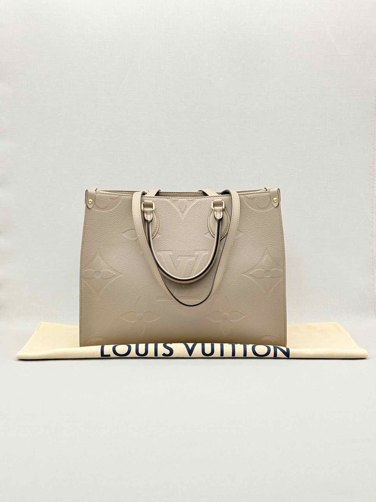 LOUIS VUITTON Onthego Cream Monogram Empriente Tote Bag