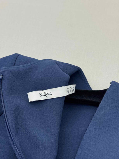 SAFIYAA Brunna Blue Size US 2 Midi Dress