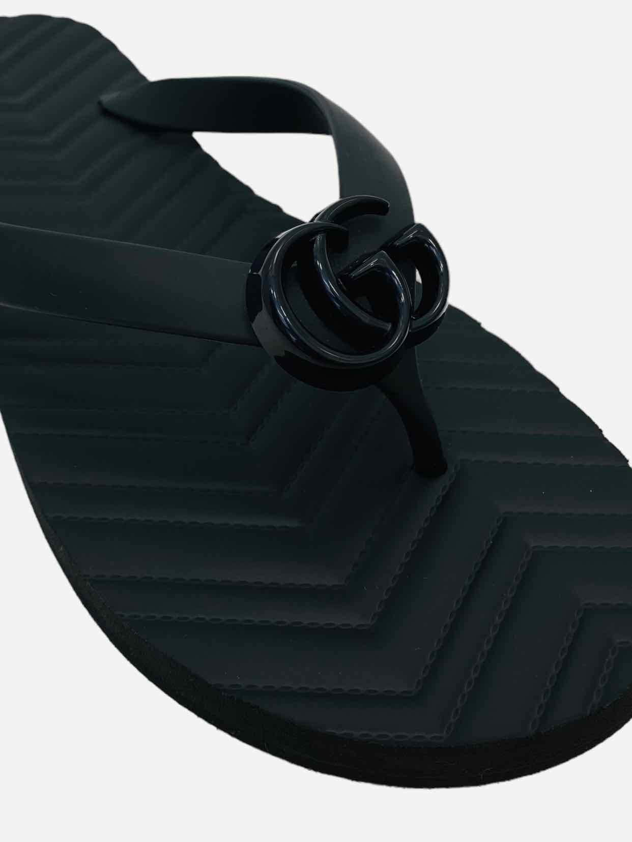 GUCCI Double G Black Flip flops