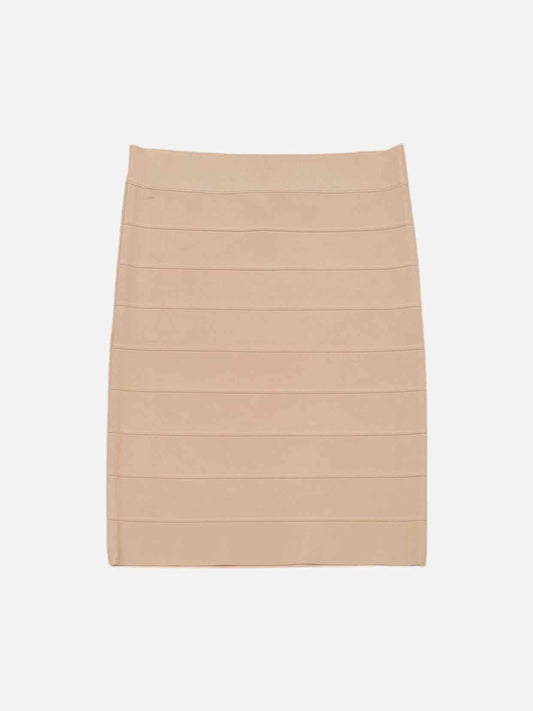 BCBG MAXAZRIA Bandage Beige Mini Skirt