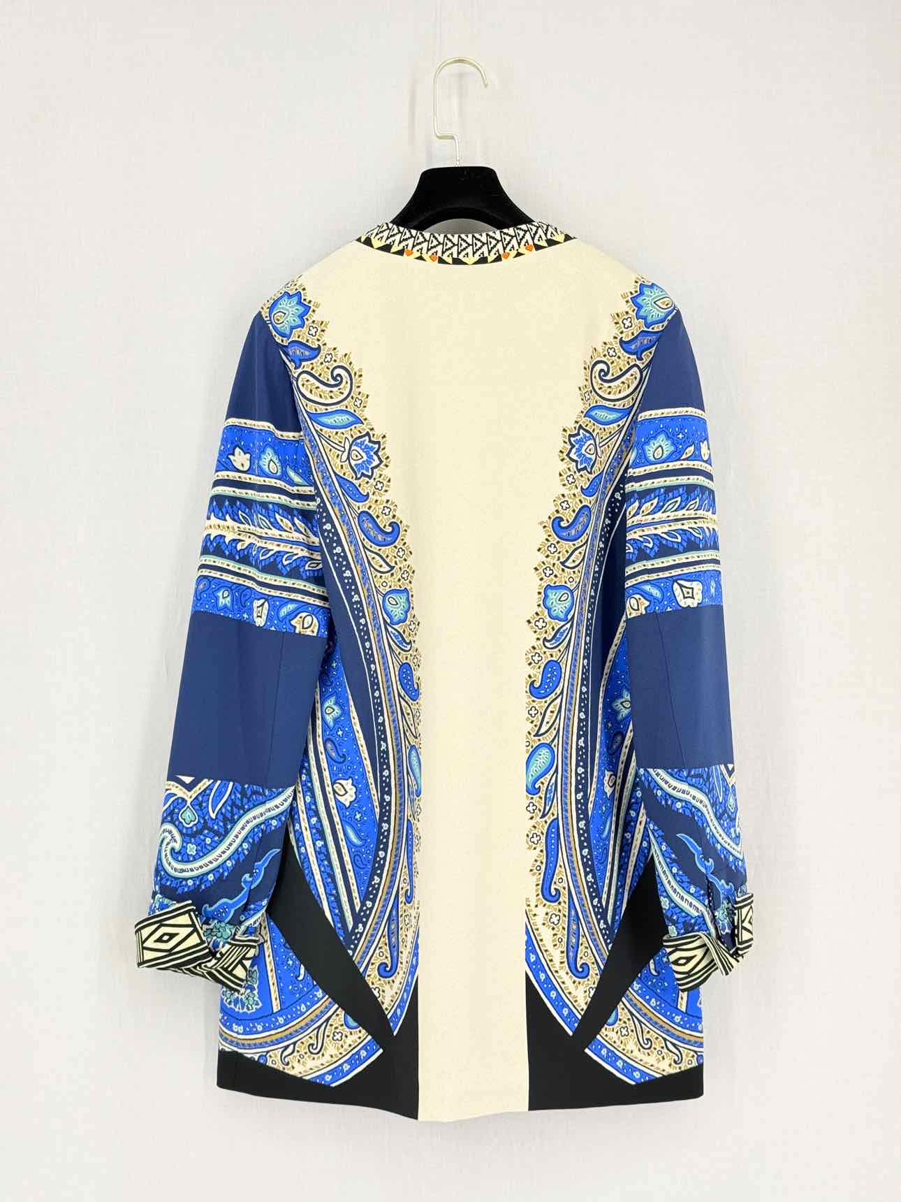 ETRO Blue Multicolor Size US 6 Blazer