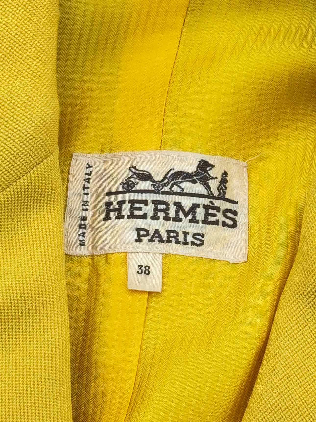 HERMES Mustard Size US 6 Jacket