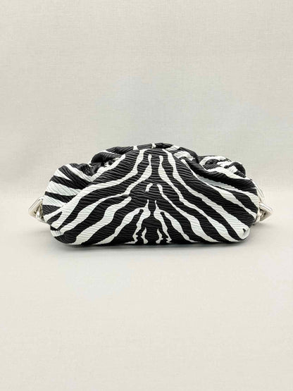 BOTTEGA VENETA Black & White Zebra Stripe Shoulder Bag