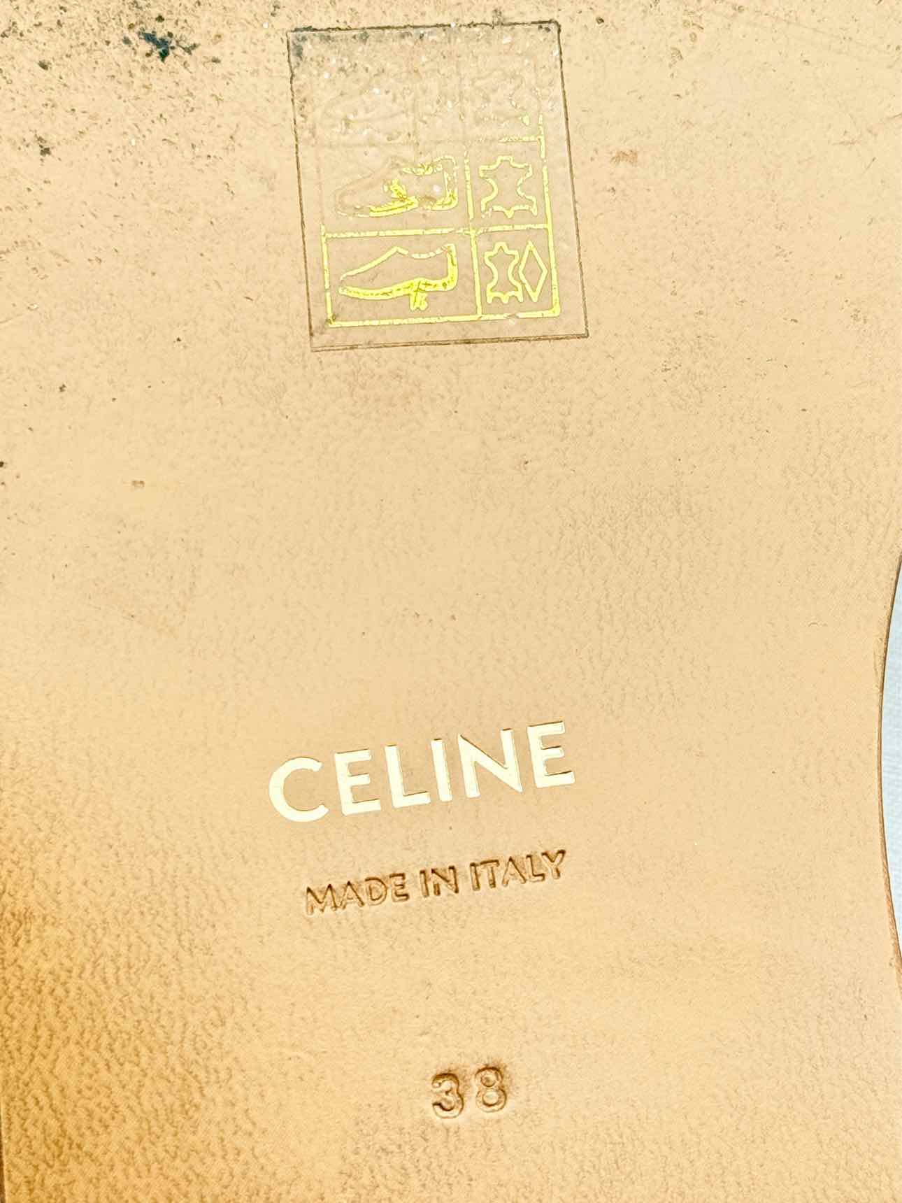 CELINE Triomphe Burgundy Size EU 38 Sandals