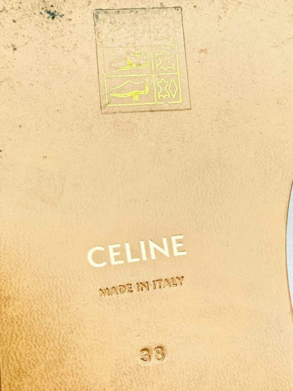 CELINE Triomphe Burgundy Size EU 38 Sandals