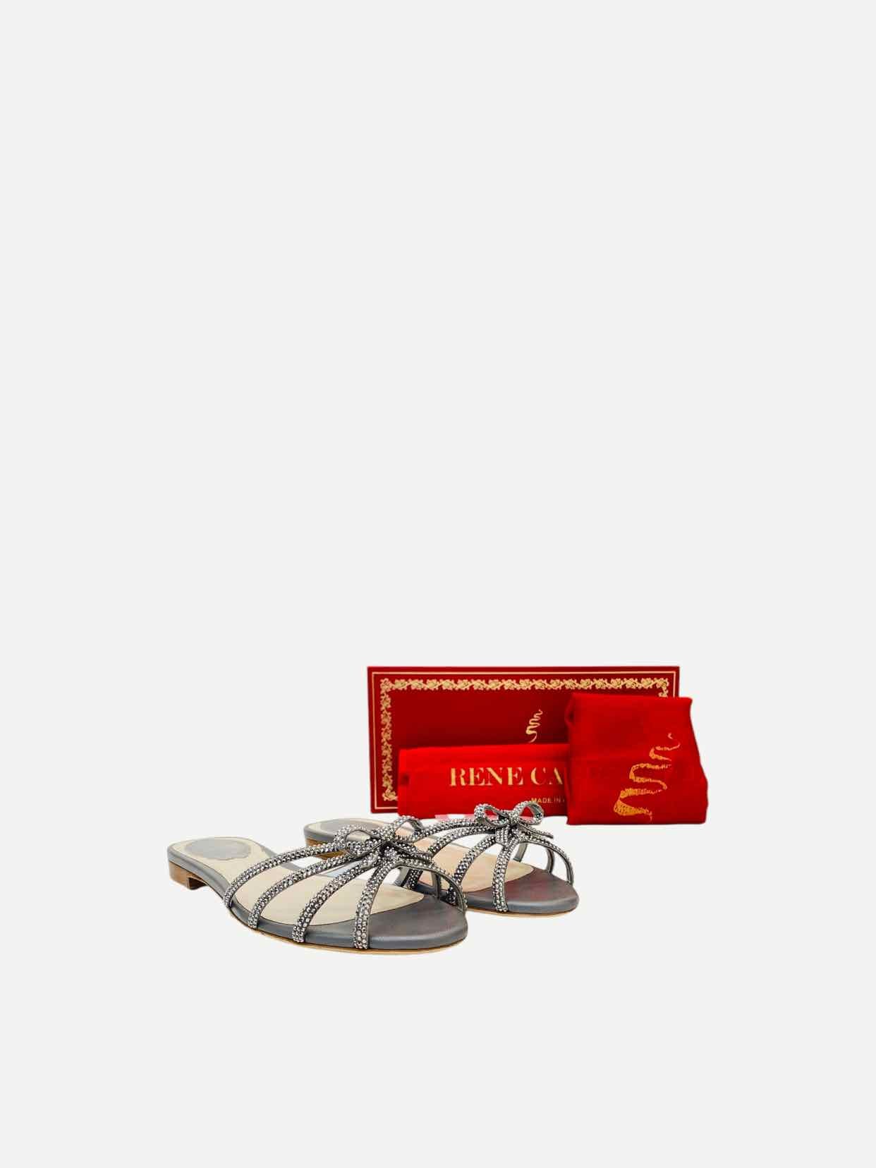 RENE CAOVILLA Caterina Grey Slides 37