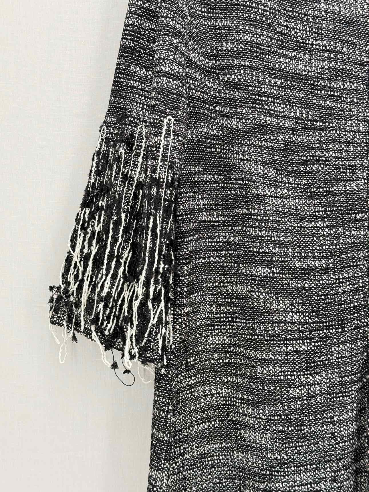 ST. JOHN Couture Black & White Size US 16 Midi Dress