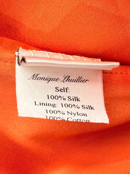MONIQUE LHUILLIER Orange Size US 8 Long Dress