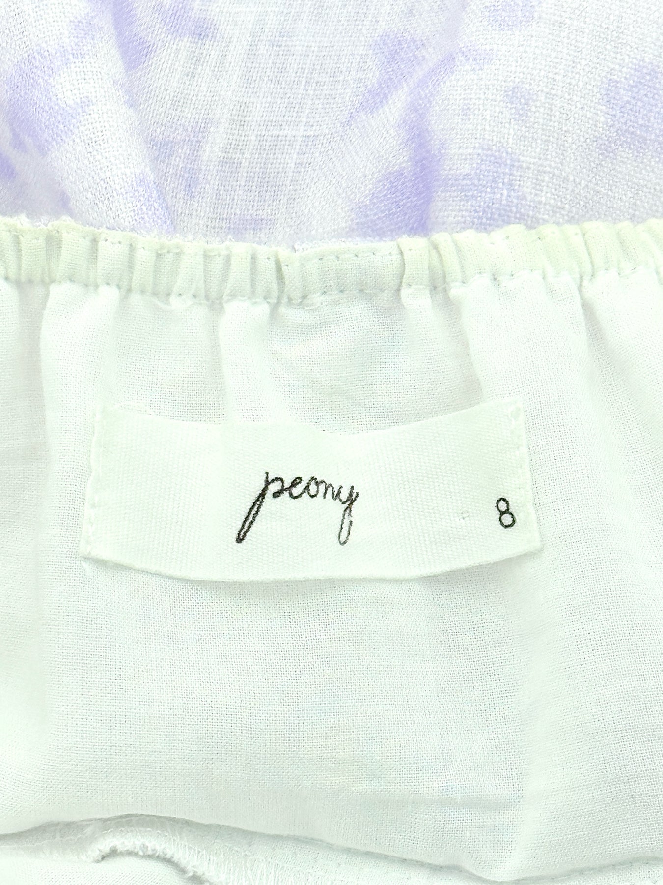 PEONY Lilac & White Floral Size Small Midi Dress