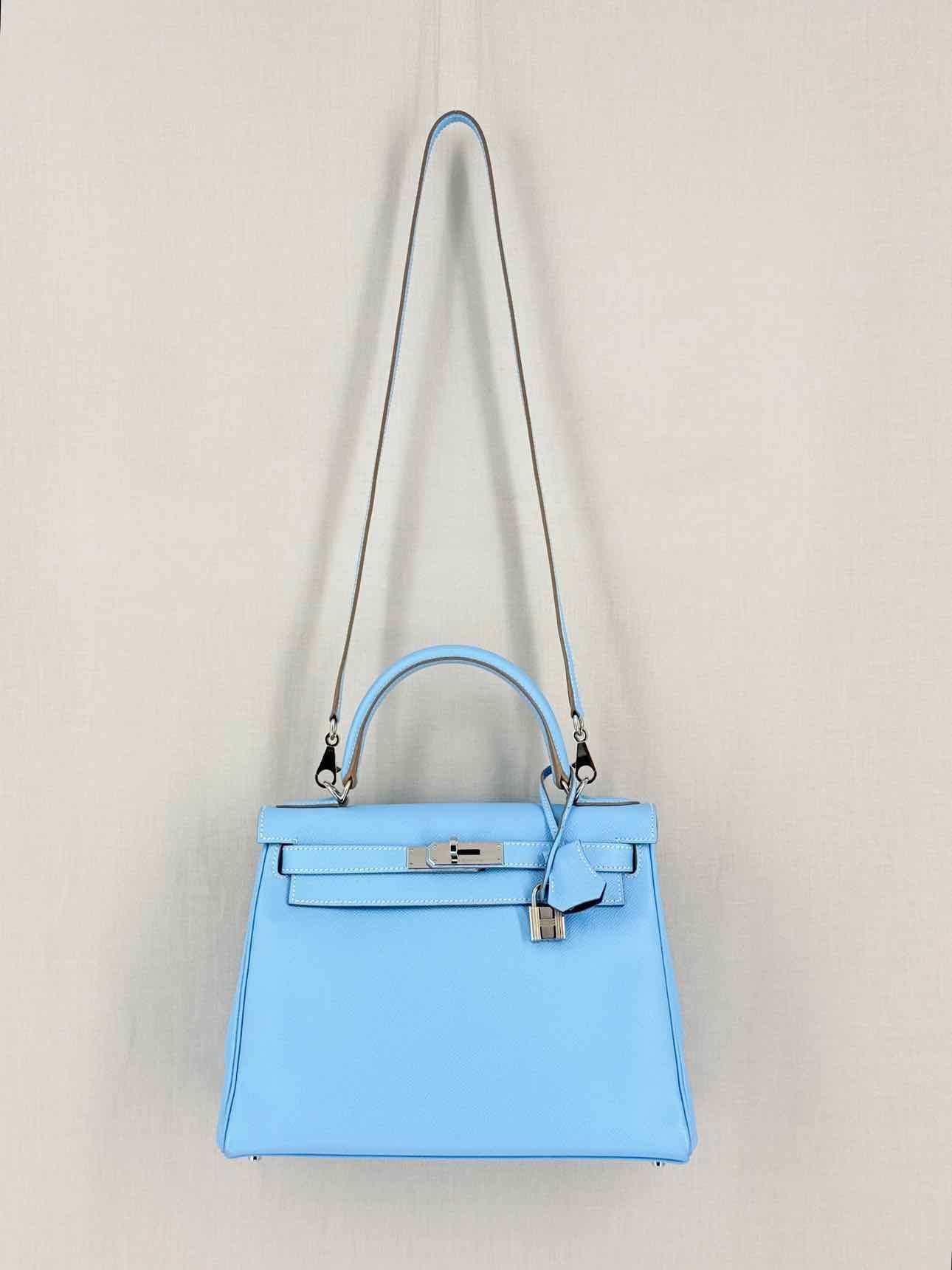 HERMES Kelly Sellier Bleu Du Nord Top Handle