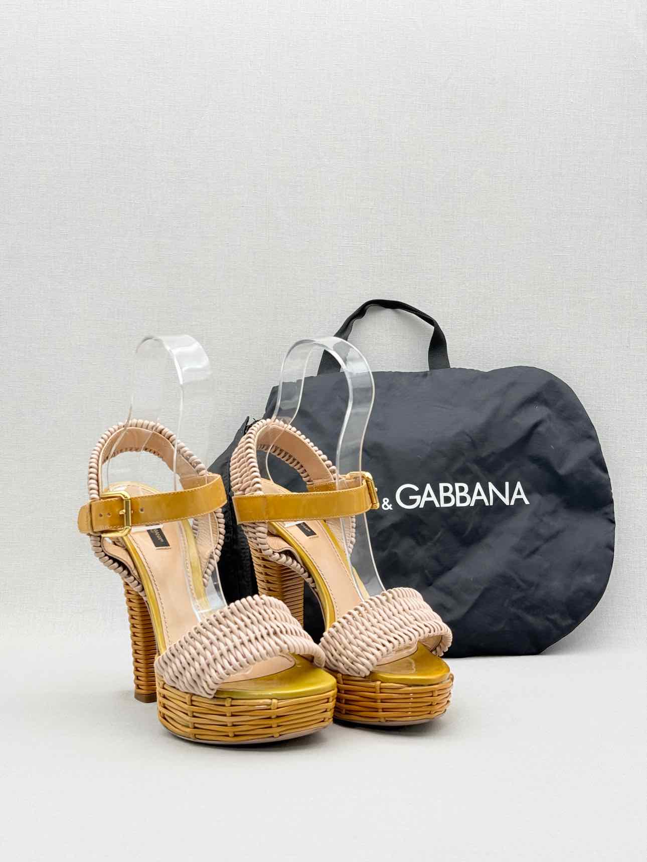 DOLCE & GABBANA Size EU 39 Platform Sandals