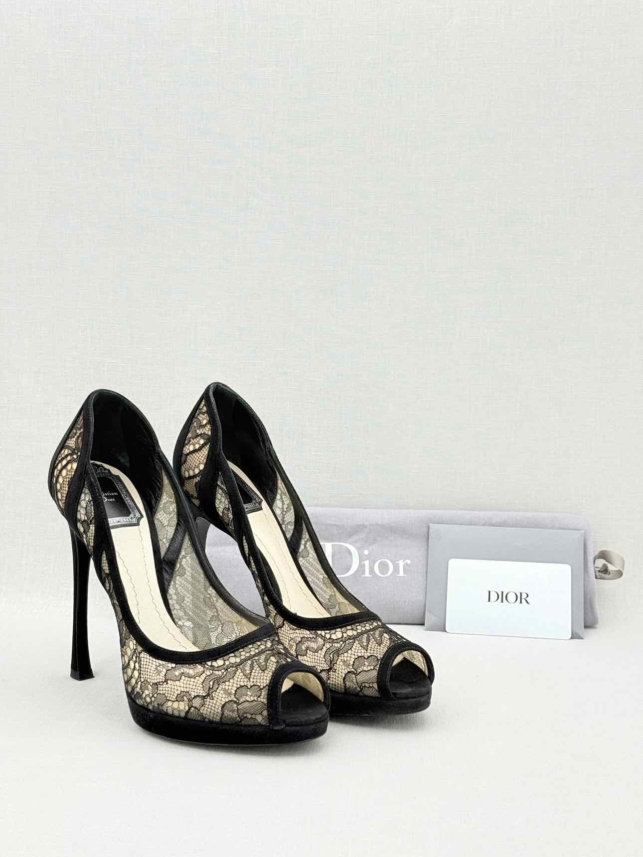 CHRISTIAN DIOR Black Size EU 37.5 Pumps