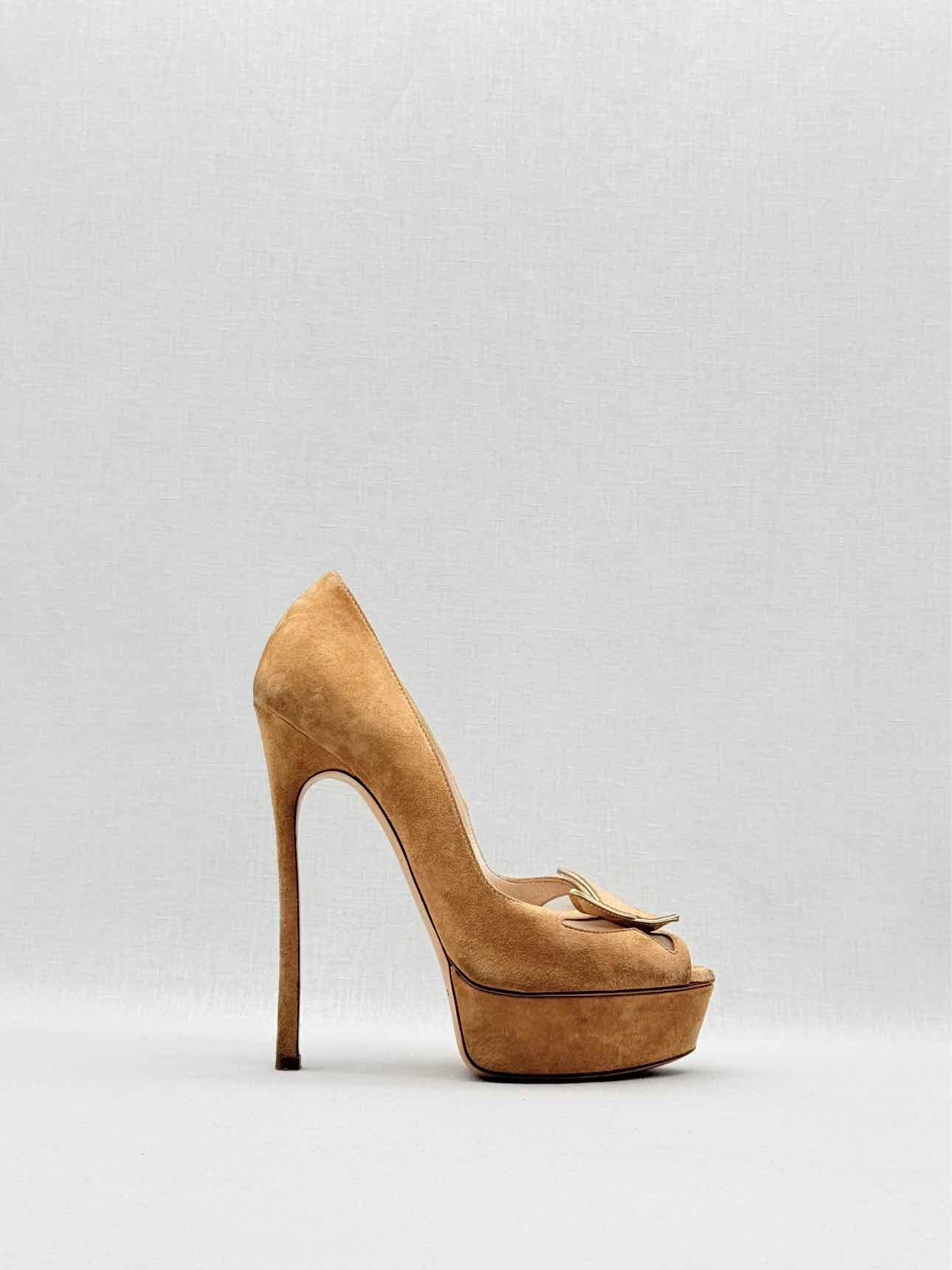 CASADEI Beige Butterfly Accent Size EU 37 Open toe