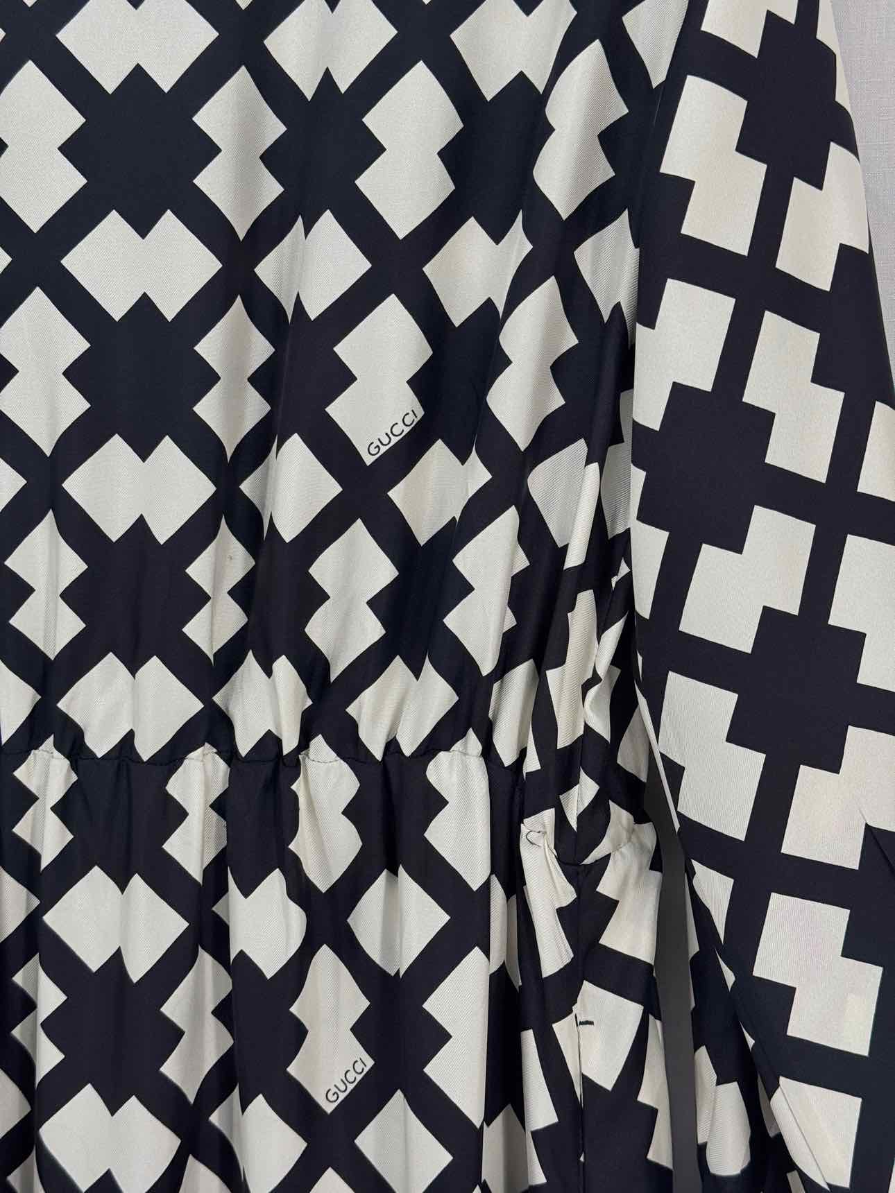 GUCCI Rhombus Black & White Size US 8 Long Dress