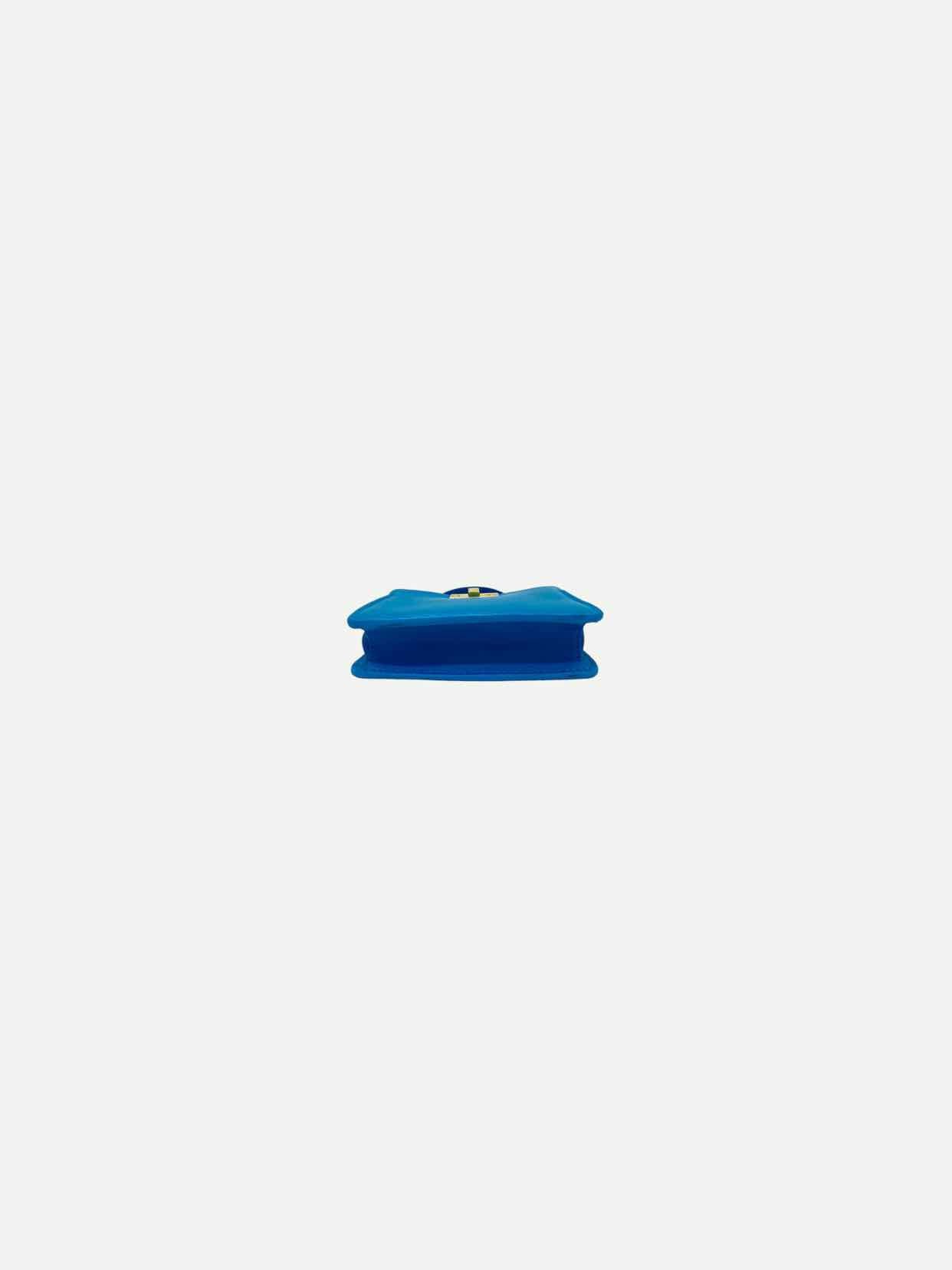 FENDI Nano Peekaboo Charm Blue Shoulder Bag