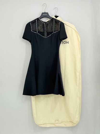 LOUIS VUITTON Black Size US 6 Short Dress