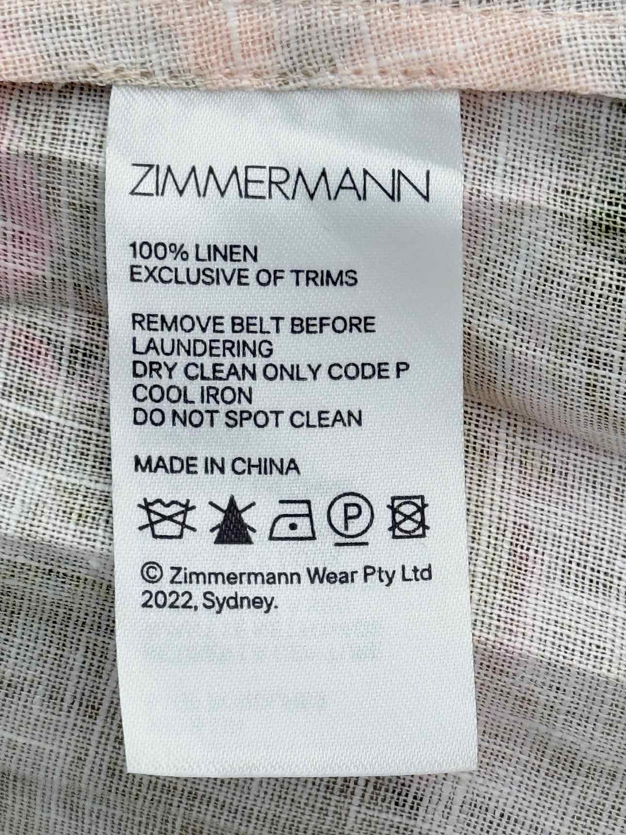 ZIMMERMANN Khaki Multicolor Size US 12 Long Dress