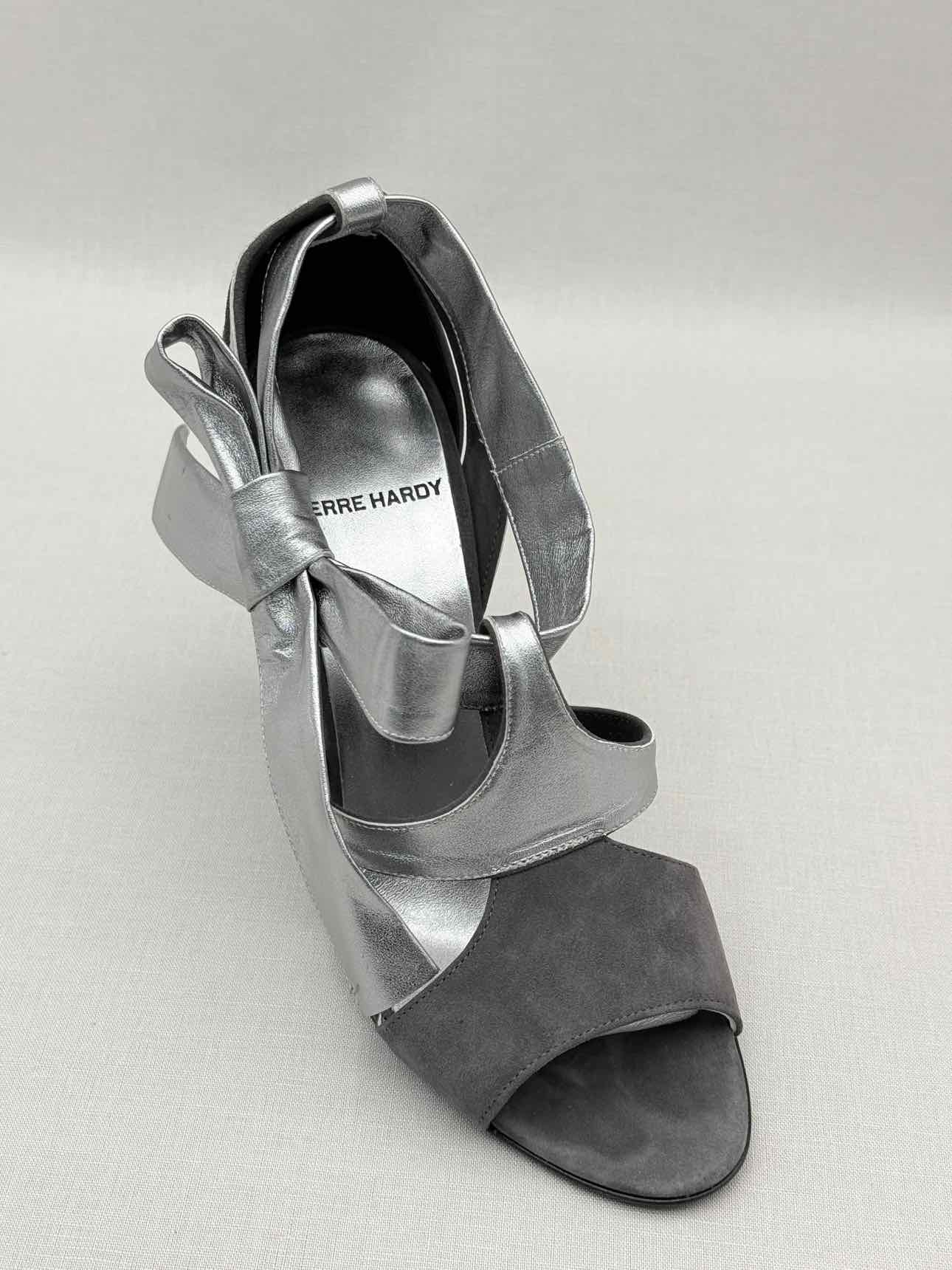 PIERRE HARDY Black & Silver Size EU 37.5 Heeled Sandals