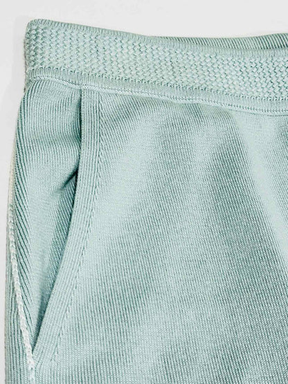 LORO PIANA Knitted Blue Size US 6/8 Top & Pants Outfit