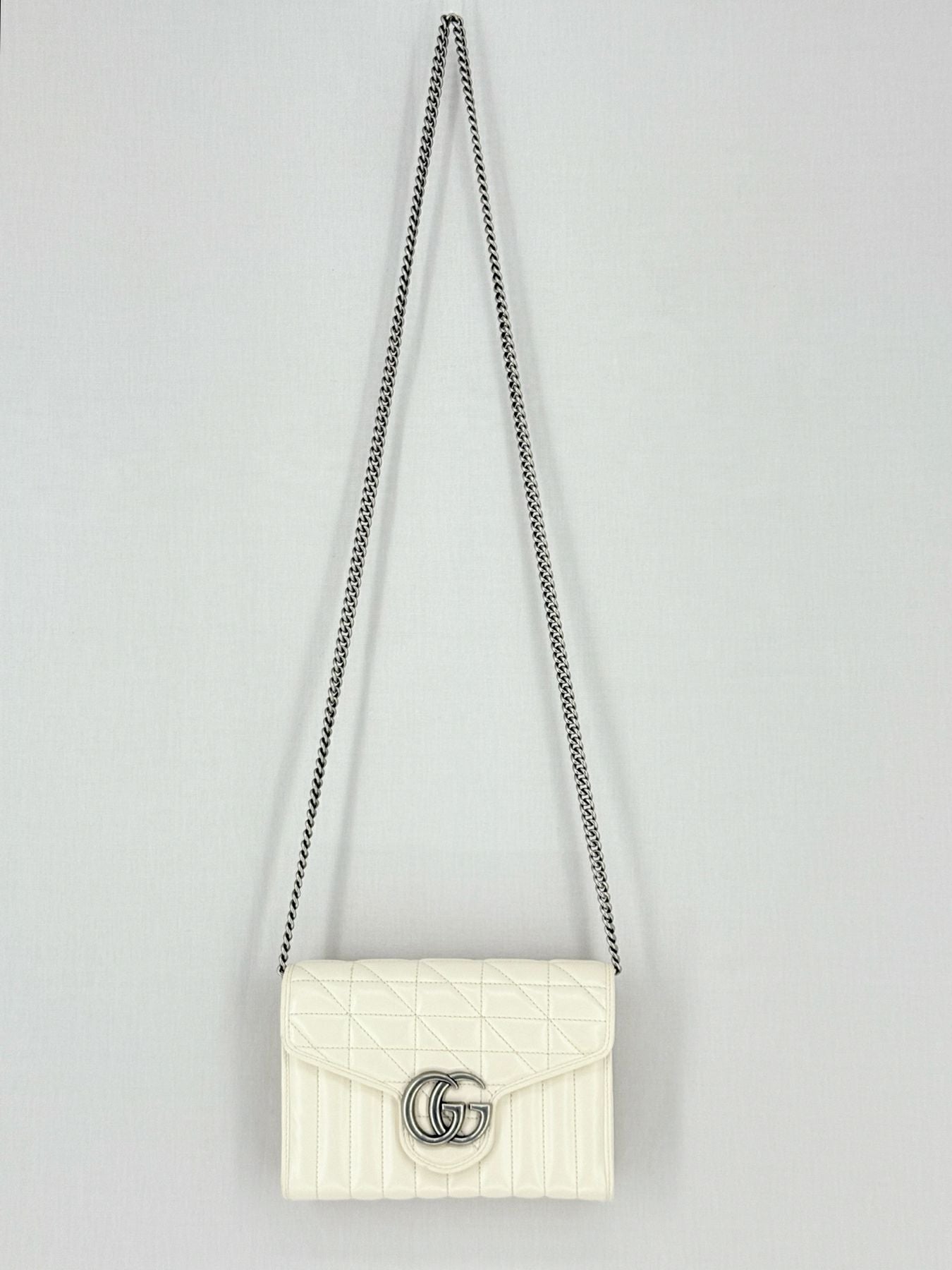 GUCCI GG Marmont White Shoulder Bag