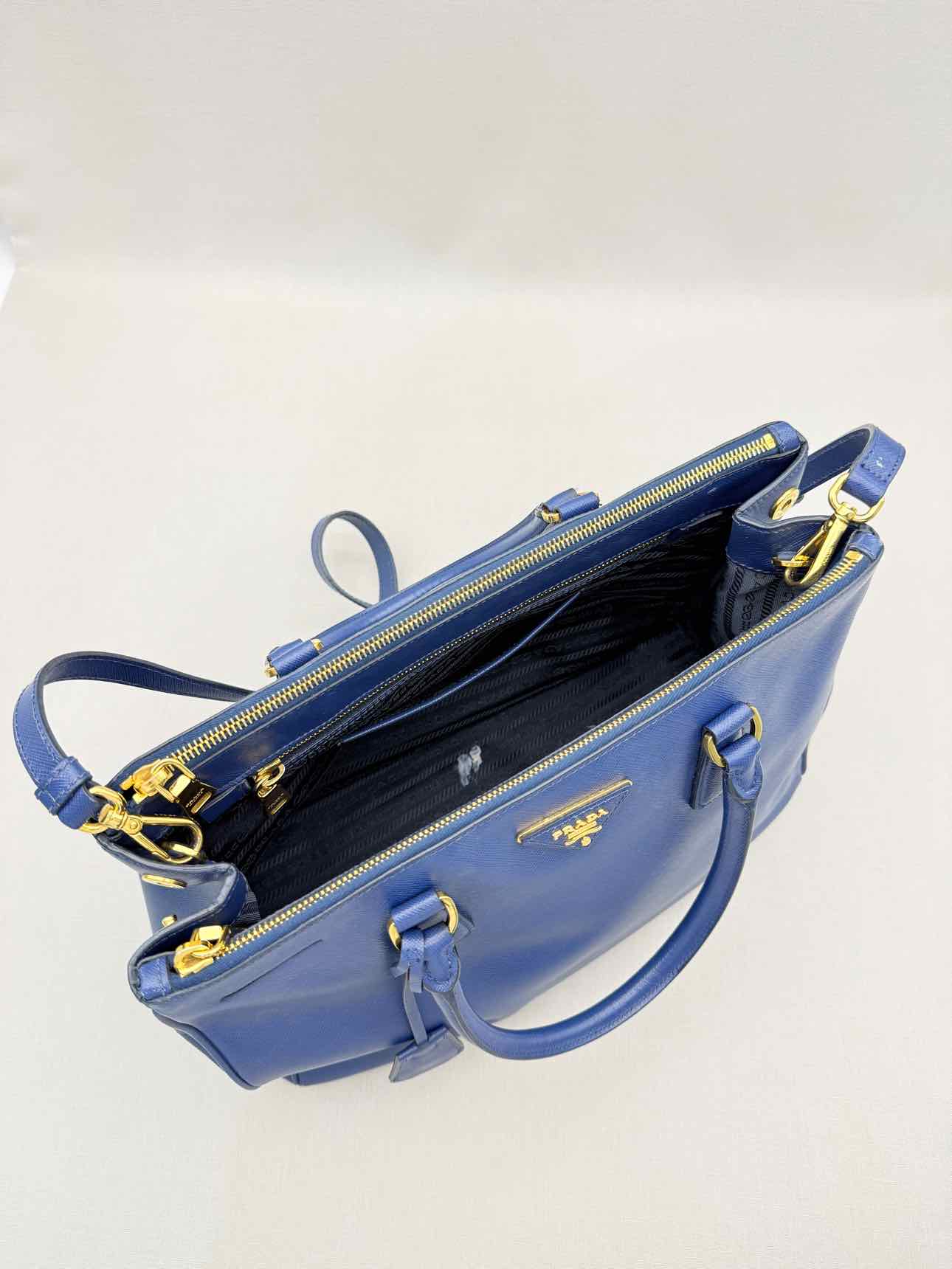 PRADA Lux Galleria Blue Tote Bag