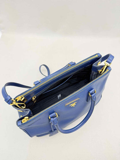 PRADA Lux Galleria Blue Tote Bag