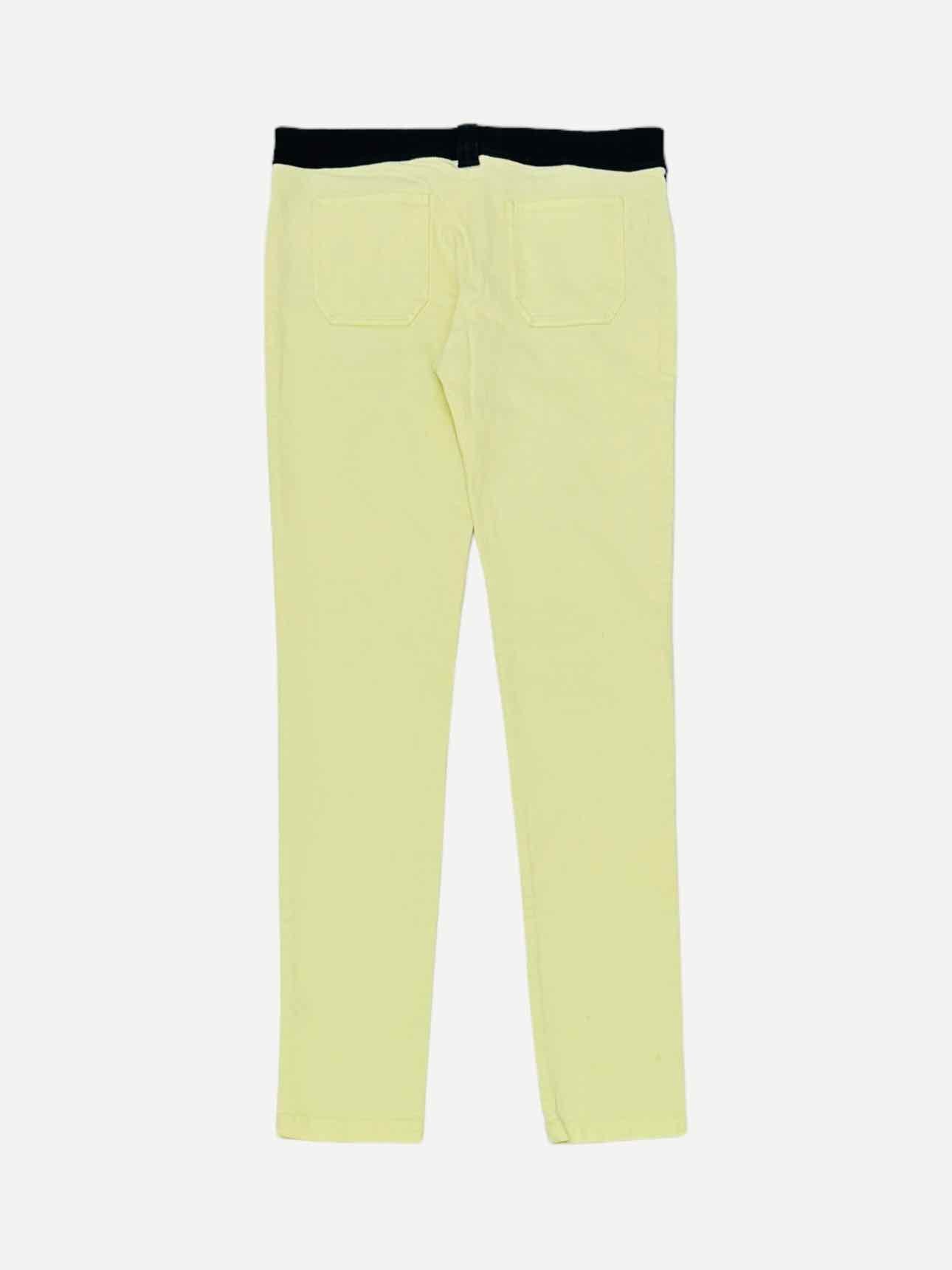 BALENCIAGA Ankle Lime Green & Black Pants