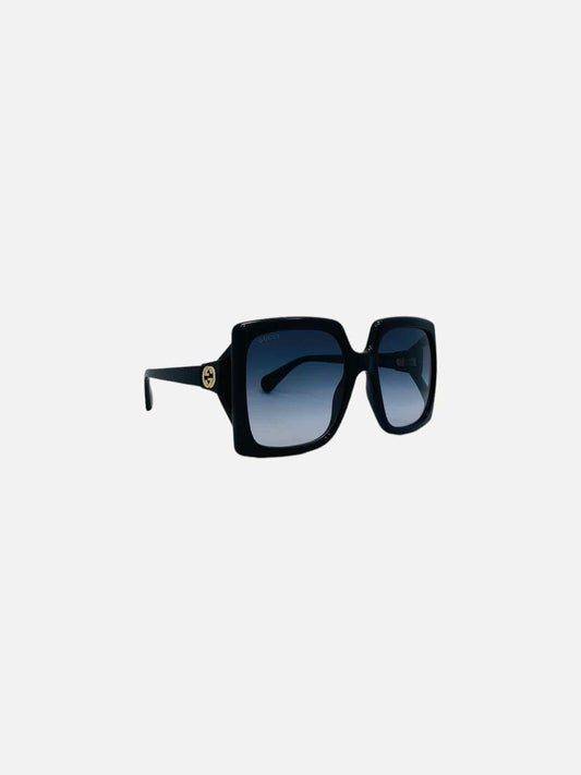 Pre - loved GUCCI Oversized Black Sunglasses at Reems Closet