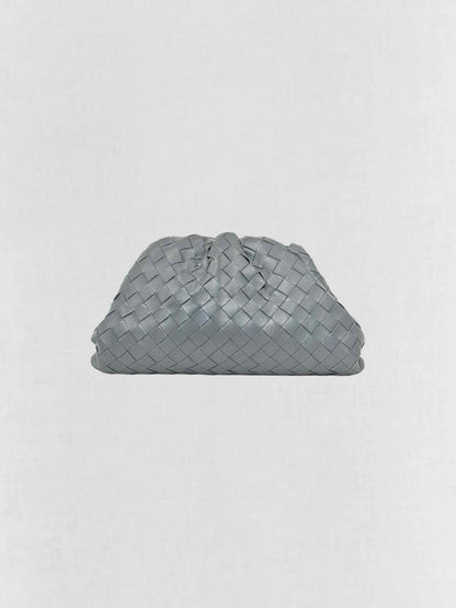 BOTTEGA VENETA Pouch Grey Intrecciato Clutch