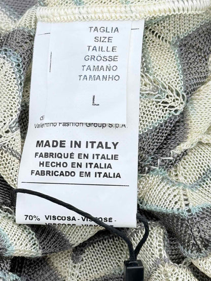 M MISSONI Cream & Grey Chevron Size One Size Cardigan