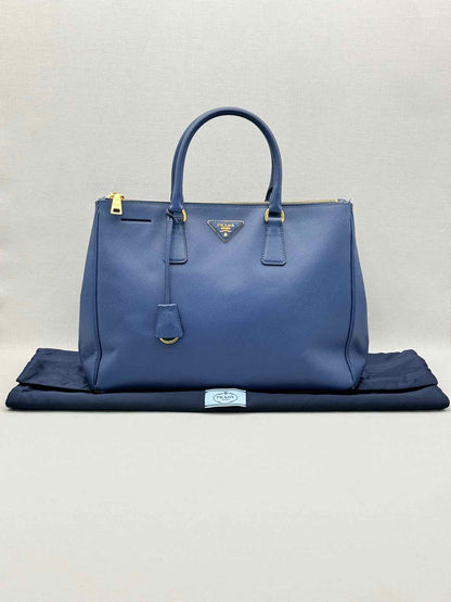 PRADA Galleria Blue Tote Bag