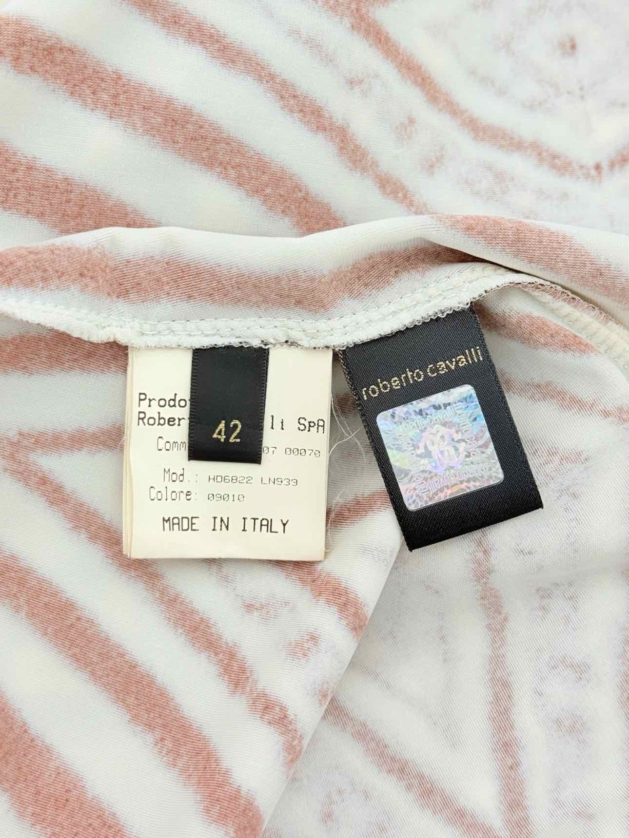 ROBERTO CAVALLI Beige & Brown Size US 8 Long Dress