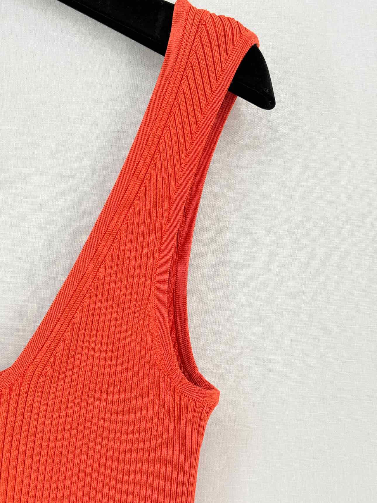 ZIMMERMANN Orange Ribbed Size Medium Tank Top