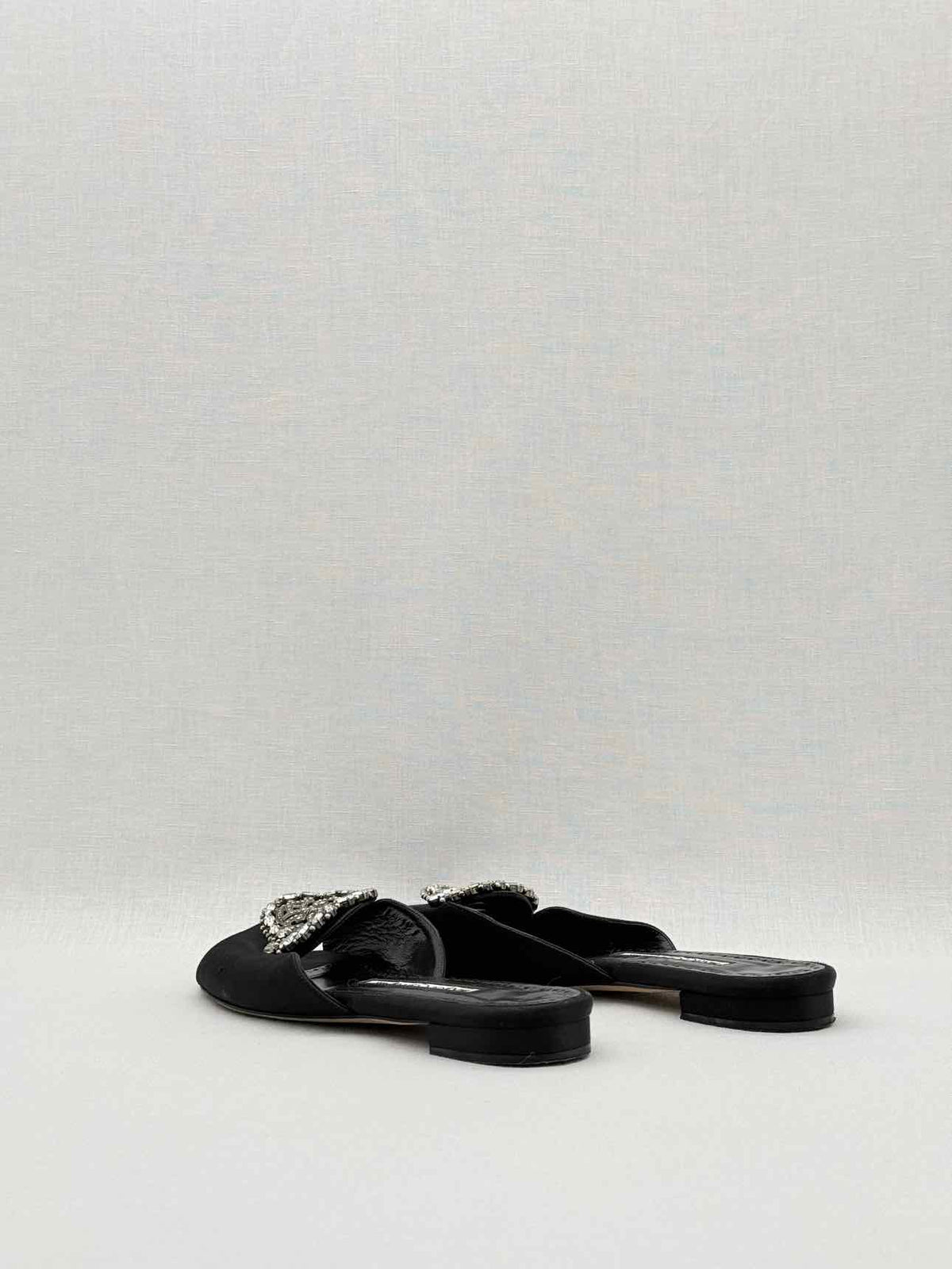 MANOLO BLAHNIK Pralina Black Size EU 35.5 Mules
