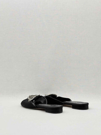 MANOLO BLAHNIK Pralina Black Size EU 35.5 Mules
