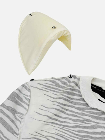 Pre - loved THE ATTICO White & Black Zebra Print Top at Reems Closet