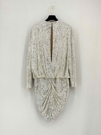 RETROFETE Flynn Silver Sequin Size Medium Short Dress