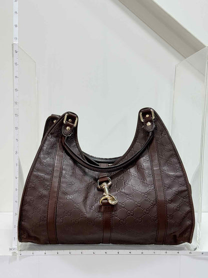 GUCCI Bardot Joy Brown Guccissima Hobo bag
