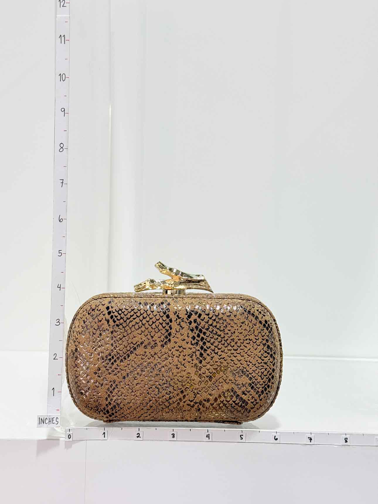 DVF Lytton Minaudière Metallic Gold Clutch