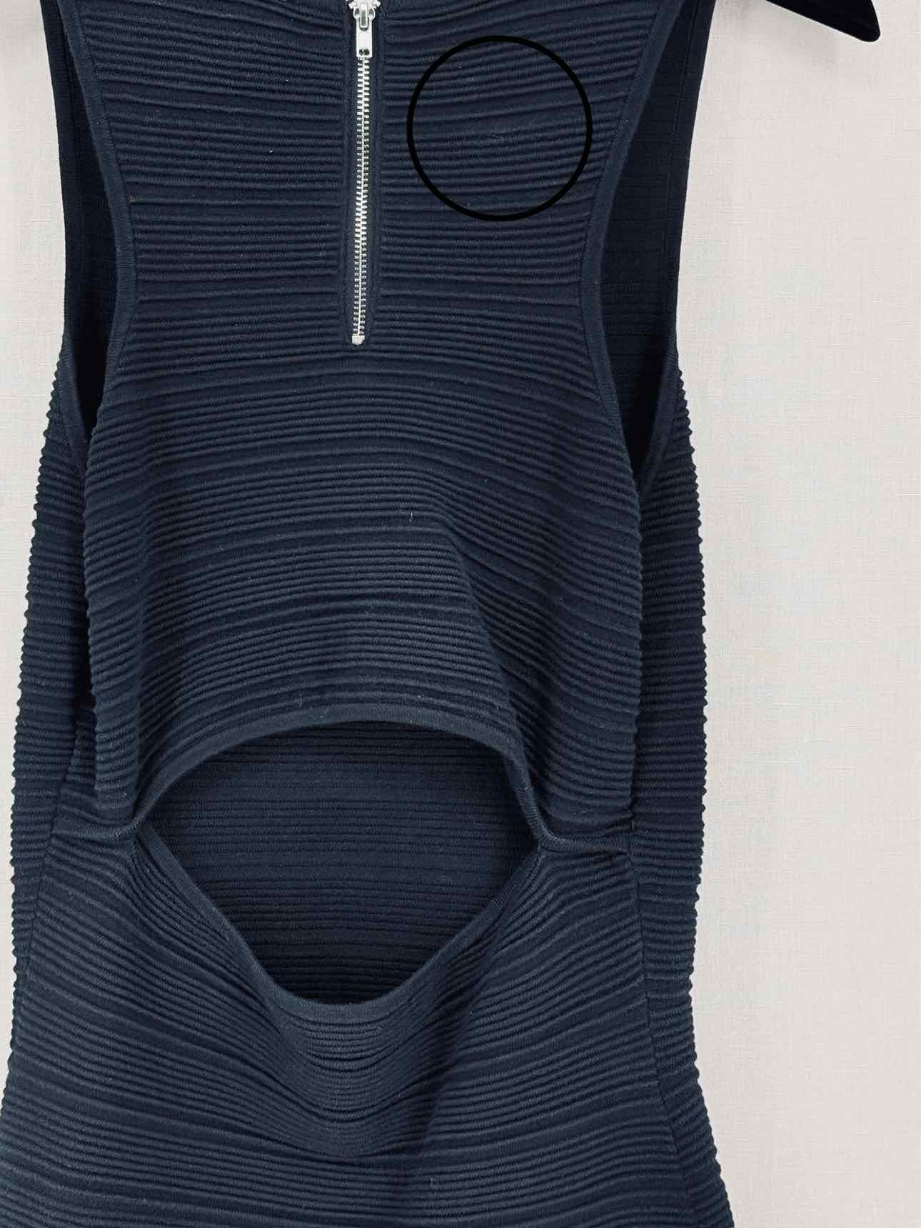 SANDRO Blue Ribbed Size Small Short Dress
