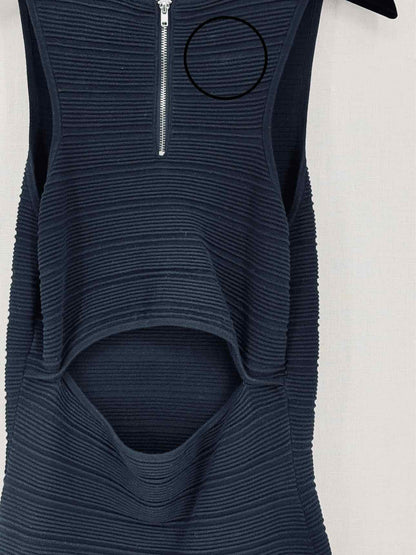 SANDRO Blue Ribbed Size Small Short Dress